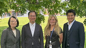 Professor Chie Sato, Professor Hidetoshi Kano och Shusuke Mimura. Fotograf: Stefan Nilsson Trygg